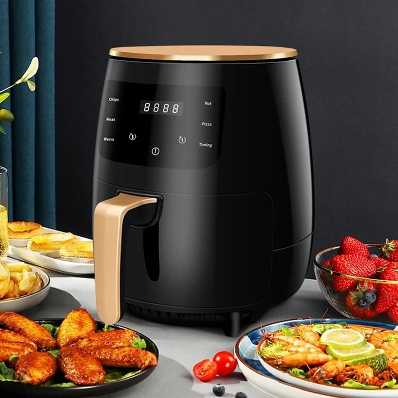 Digital Air Fryer 8L XL – Oil-Free Air Fryer with Touch Screen, Rapid Hot Air Technology, Non-Stick Basket for Fries, Chicken, Pizza & More